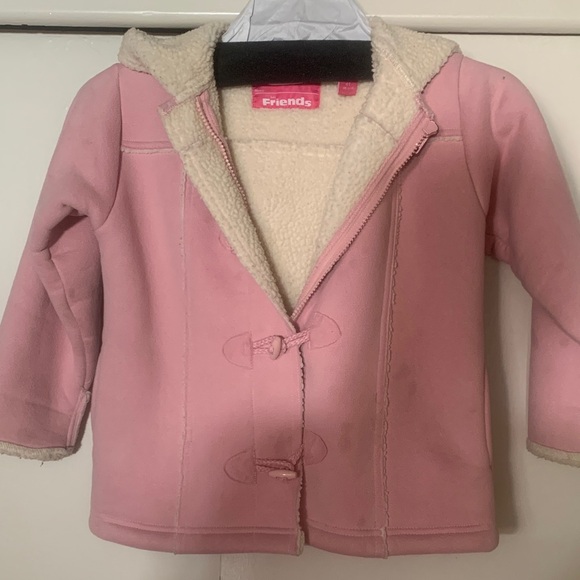 FRIENDS Pink Toggle Kids Puffer Jacket - Picture 1 of 6